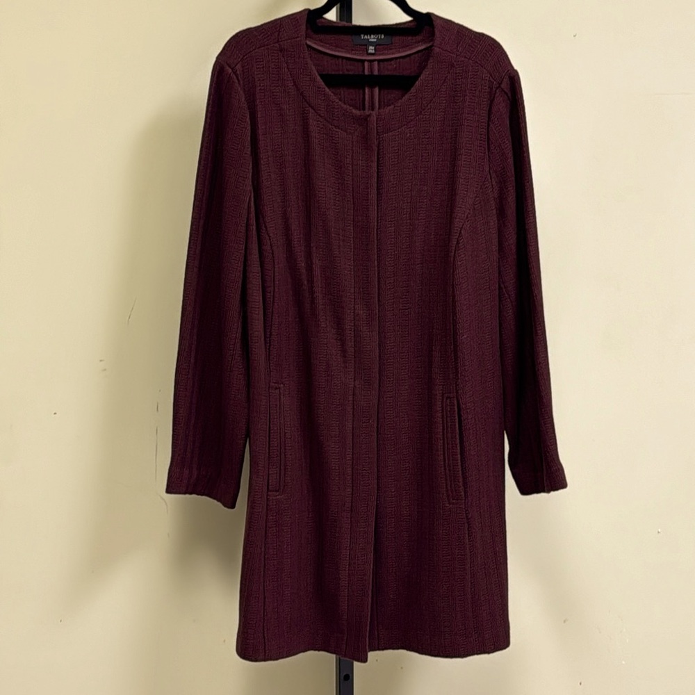 Plus size Talbots long suit coat
